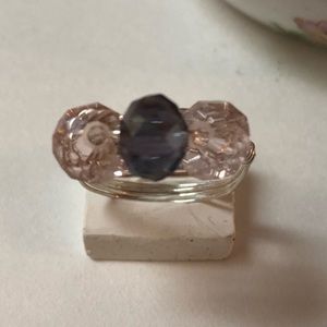 Silver wire wrapped ring